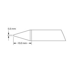 Conical Solder Cartridge, 0.5 x 10mm