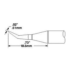 600 Series 30&deg; Bent Sharp Solder Cartridge, 0.5mm