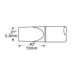 600 Series Extra-Large Chisel Solder Cartridge, 5.3mm