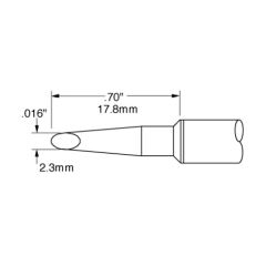 600 Series Hoof Rework Cartridge, 2.3mm