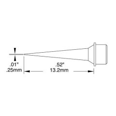 600 Series Conical Micro Fine Solder Cartridge, 0.25mm