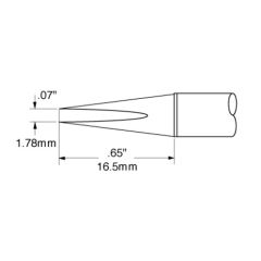 700 Series Chisel Solder Cartridge, 1.78mm