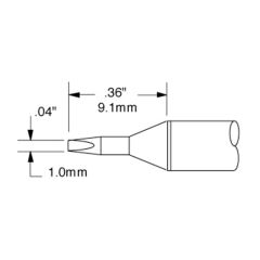 700 Series Chisel Solder Cartridge, 0.8mm