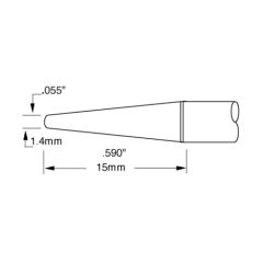 700 Series Conical Sharp Solder Cartridge, 1.4mm