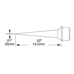 Metcal SSC-790A Micro Fine Conical Solder Cartridge, 0.25mm Drawing