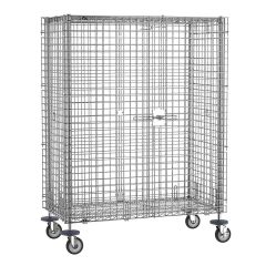 Metro SEC53DC Chrome Security Cart, No Brakes, Fits 24" x 36" Shelves