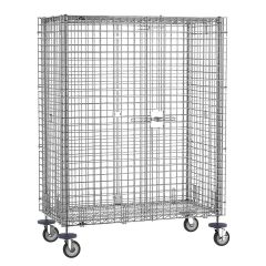 Metro SEC56EC Chrome Security Cart with Braking Casters, fits 24" x 60" Shelves