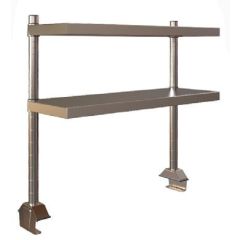 Metro TableWorx&trade; Riser with (2) Rear Cantilevered Type 304 Solid Stainless Steel Shelves
