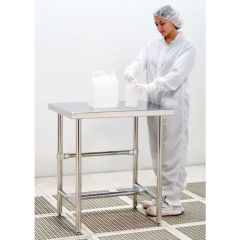 Palbam Class WX1808 30" x 70" Stainless Steel Cleanroom Table with Solid Top