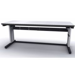 Production Basics 2010 Easy-Lift Dual Leg Standard Laminate Hand-Crank Lift Workstation, 30" x 72"