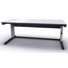 Production Basics 2025 Easy-Lift Dual Leg Standard Laminate Hand-Crank Lift Workstation, 36" x 72"