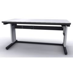 Production Basics 2105 Easy-Lift Dual Leg ESD Laminate Hand-Crank Lift Workstation, 30" x 60"