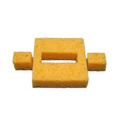 SIR S43-P3 Solder Tip Cleaning Sponges with Rectangular Hole, 2.3" x 2.5" x 5/8" (Pack of 3)