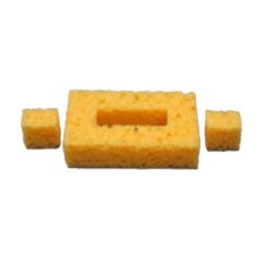 SIR S44-P3 Solder Tip Cleaning Sponges with Rectangular Hole, 1.4" x 2.2" x 5/8" (Pack of 3)