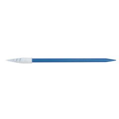 Teknipure TKS520F TekniSwab Polyurethane Foam Cleanroom Swabs with Pointed Spiral Tip & Pointed Blue Polypropylene Handle, 2.6" OAL (Case of 2,500)