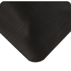 Wearwell 431 Corrugated SpongeCote Mat , Black