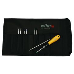 Wiha 26994 9-Piece SYSTEM 4 Drive-Loc Slotted/Phillips/TORX® Set, includes Canvas Pouch