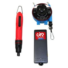 CHP AT-4500-SET AT Series ESD-Safe Brushed In-Line Electric Torque Screwdriver Set with Lever Start & Spring Balancer