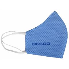 Desco Reusable Static Dissipative Face Mask with Earloops , Blue