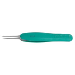 Excelta 00-SA-R ESD-Safe ErgoTweezer® Stainless Steel Cleanroom Tweezers with Straight, Strong, Medium Tips