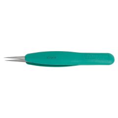 Excelta 3C-SA-R ESD-Safe ErgoTweezer® Stainless Steel Cleanroom Tweezers with Straight, Very Fine Tips