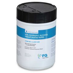 FG Clean Wipes 6-LS991-685 Presaturated Hydroentangled Polycellulose Cleanroom Wipes, 99% IPA, 6" x 8.5"