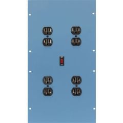 IAC Industries QS-1022167-BL Quick Ship Workmaster Pro Riser Electrical Panel w/ Four Outlets, 21.2"