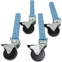 Kit de ruedas extensibles para bancos de trabajo Workmaster, azul cielo, 4"