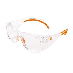 Lentes de seguridad KleenGuard™ Maverick™ con montura transparente/naranja y lentes transparentes antiniebla