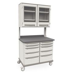 Metro SXRMWD36EOH2 Starsys Double-Width Mobile WorkCenter with Epoxy Resin Top, 28.6" x 43.4" x 36.5"