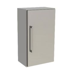 Palbam Q4620 Wall Mounted Stainless Steel Cleanroom Cabinet with 1 Door & 3 Shelves, 12" x 18" x 32"
