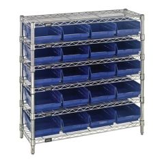 Wire Shelving System with 6 Shelves, 12" x 36" x 36"
