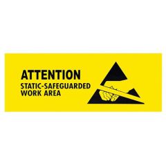SCC EIA 625 and MIL-HDBK-263 ESD Work Area Sign, 4" x 10"