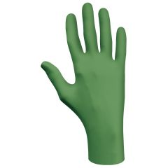 Showa Glove 6110PF Eco Best Technology® Powder-Free Biodegradable 4 Mil Nitrile/EBT Gloves with Bisque Fingertips