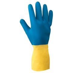 Showa Glove CHMY Flocked Lined Unsupported Neoprene-over-Rubber/Latex 22 Mil Chemical-Resistant Gloves