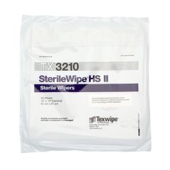 Texwipe TX3210 TechniCloth® SterileWipe™ HS II Cellulose/Polyester Wipes, 12" x 12"