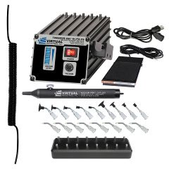 Virtual Industries TV-1500-ELITE-FS-SP8-BD-110 ESD-Safe TWEEZER VAC™ Elite 110V System with Delrin Small Parts Tips, Buna-N Static Dissipative Non-Marking Vacuum Cups & Foot Switch