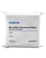 CleanPro&reg; CPMF99 Microfiber Cleanroom Wipes, Flat Packed