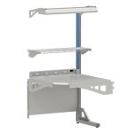 Arlink 8000 Series Single-Sided Workstation Corner with Plastic Laminate Worksurface, 28" x 36" x 72"