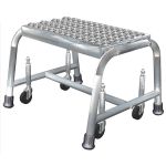 Ballymore SS1NG Stainless Steel Spring Loaded Ladder with 1 Grated Step, No Rails, 18" x 20" x 12"