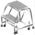 Ballymore SS2NG Stainless Steel Spring Loaded Ladder with 2 Grated Steps, No Rails, 20" x 19" x 19"