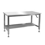 CleanPro® Stainless Steel Manual Lift Workbench with Stainless Steel Work Surface, 36" x 36" 