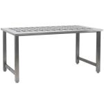 CleanPro® 24" x 60" Stainless Steel Workbench with 0.5" x 3" Slotted Stainless Steel Work Surface