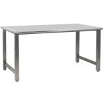 CleanPro® 24" x 48" Stainless Steel Workbench with 1" Perforated Stainless Steel Work Surface & Rounded Front Edge