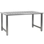 CleanPro® 24" x 36" Stainless Steel Workbench with 0.375" x 3" Slotted Stainless Steel Work Surface & Rounded Front Edge
