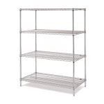 24" x 72" x 63" Chrome Wire Shelving Unit with 4 Wire Shelves