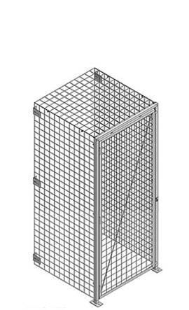 Cogan Single-Tier Freestanding Locker with Roof