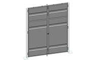 Cogan Sheet Metal Partition Double-Swing Gates